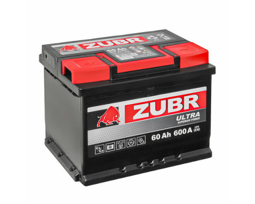 Аккумулятор ZUBR ULTRA 60 Ah П.П.