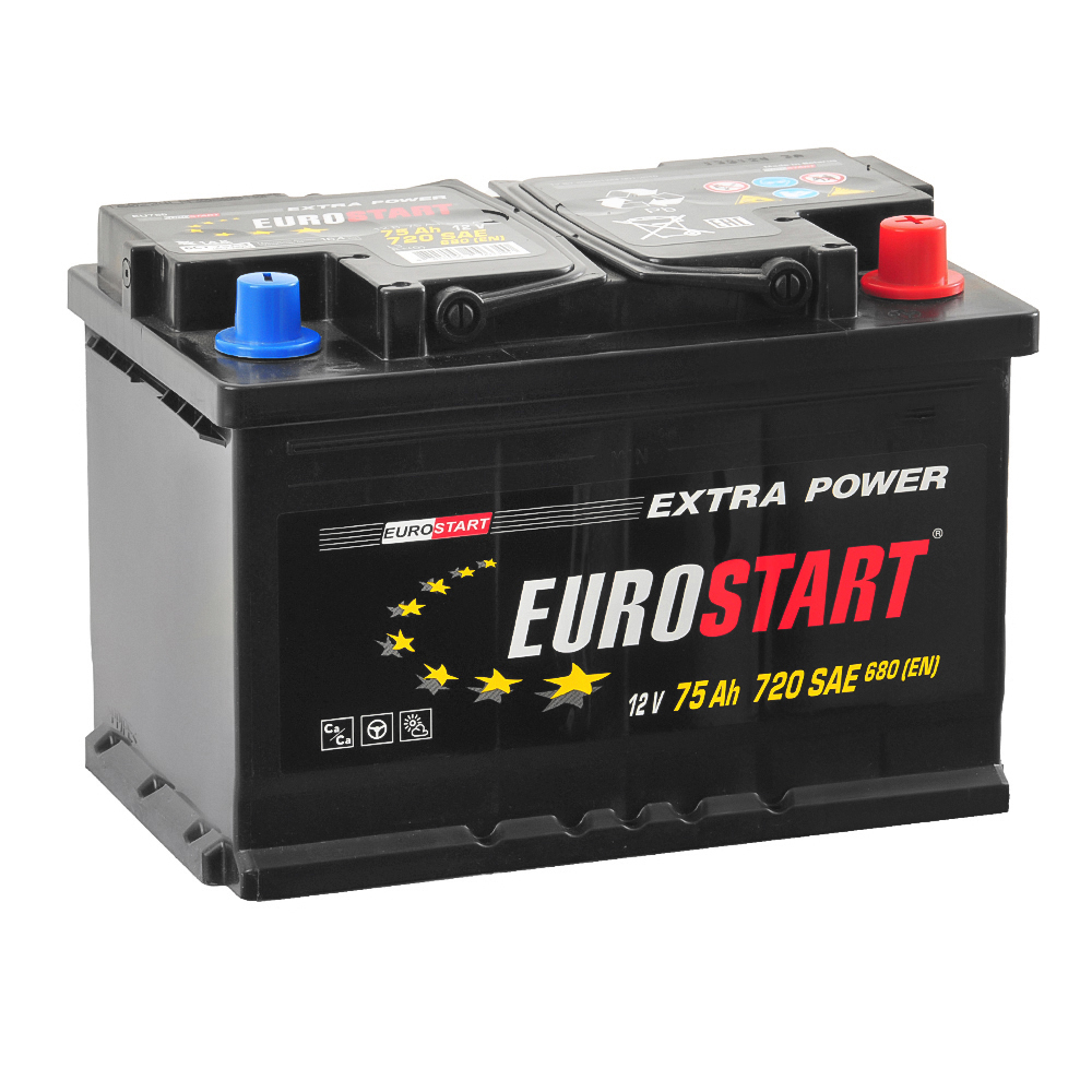 EUROSTART Extra Power 74Ah О.П. низкий