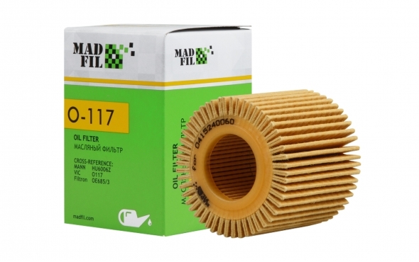 Ф. масл. Madfil O-117 (HU6006Z) Toyota Auris/Corolla/Yaris