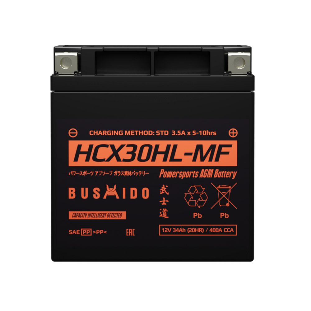 BUSHIDO moto 34Ah о.п HCX30HL-MF