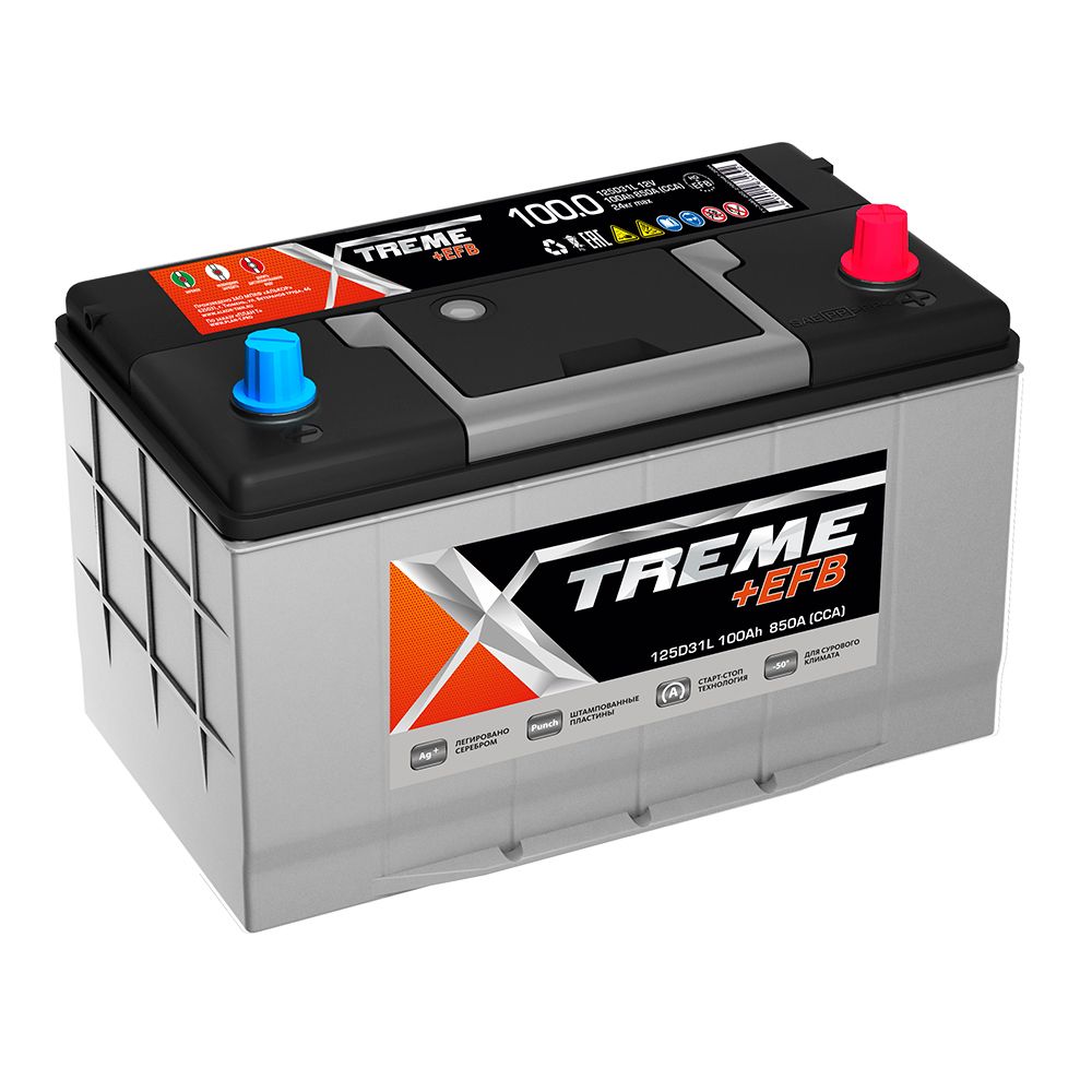 XTREME EFB 100Ah П.П. 125D31R