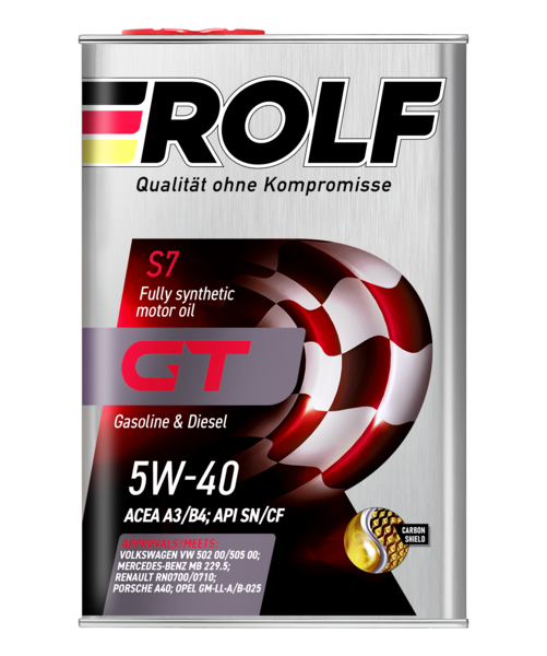 Моторное Масло Rolf GT 5w40 API SN/CF (синт.) 4л