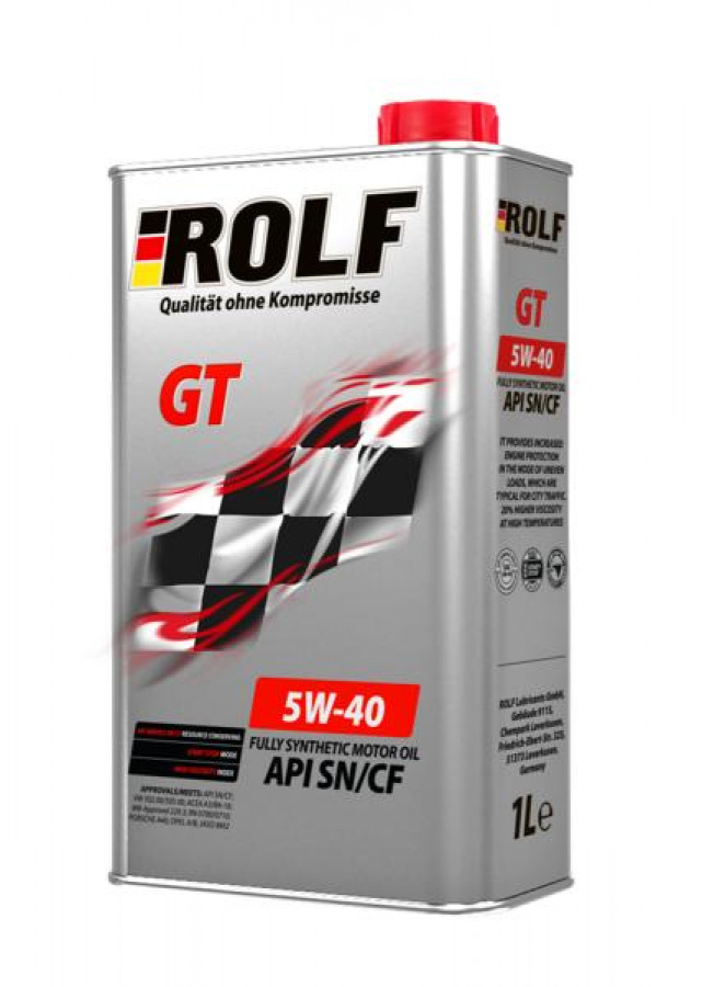 Моторное Масло Rolf GT 5w40 API SN/CF (синт.) 1л