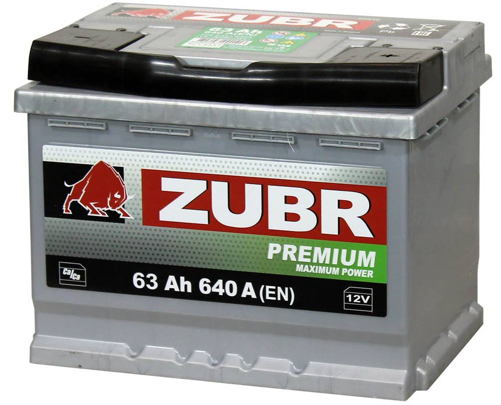 ZUBR PREMIUM 63 Ah П.П.